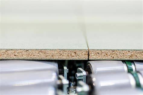 Medžio drožlių plokščių pjovimo ir laminavimo paslaugos įmonėje