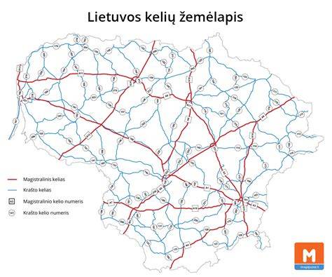 Žemėlapis: savivaldybių atsakomybės sritys ir kelių tinklas