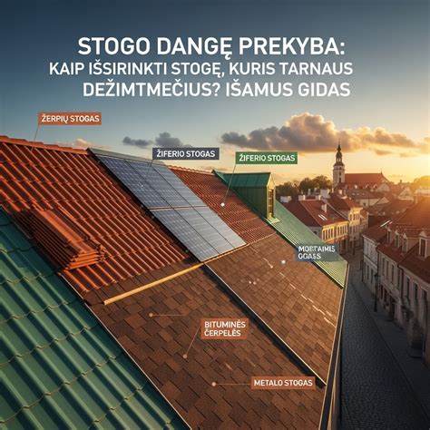 Stogo dangų montavimo infragafika