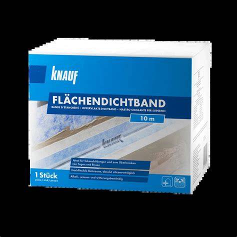 Knauf Flächendichtband vizualizacija: elastinga juosta su kraštais