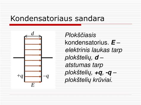 Kondensatoriaus sandara ir tipai