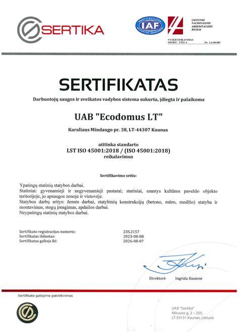 Garantijos ir kokybės ženklinimo vaizdinė santrauka