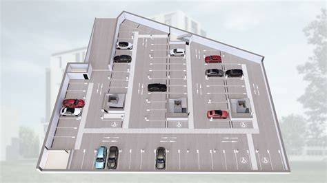 Žalias parkingas su ažūrinėmis plytelėmis