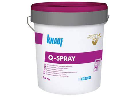 Knauf Q-Spray paruoštas naudojimui glaistas ir mechanizuotos purškimo mašinos