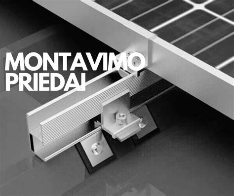 Montavimo etapai ir reikalingi priedai