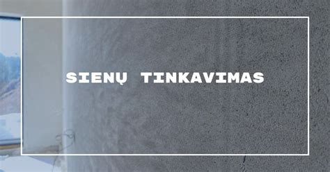 Finalinis sienų vaizdas po tinkavimo