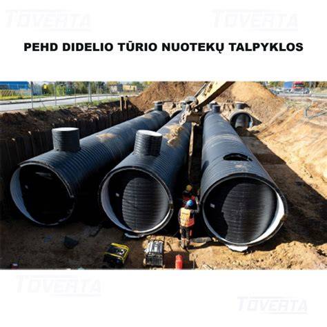 Didelio skersmens nuotekų talpos dizainas ir montavimas