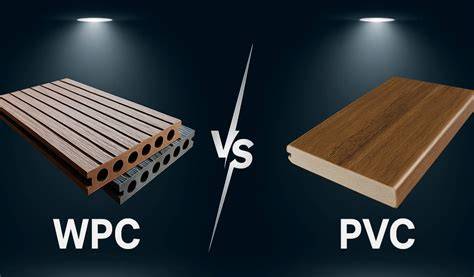 Infografika: WPC vs PVC terasinės lentos struktūra ir taikymas