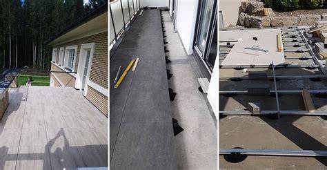 image: 2 cm akmens masės plytelių įrengimas be betono pagrindo.