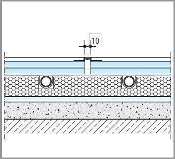 Šildomų grindų plytelių montavimo schema