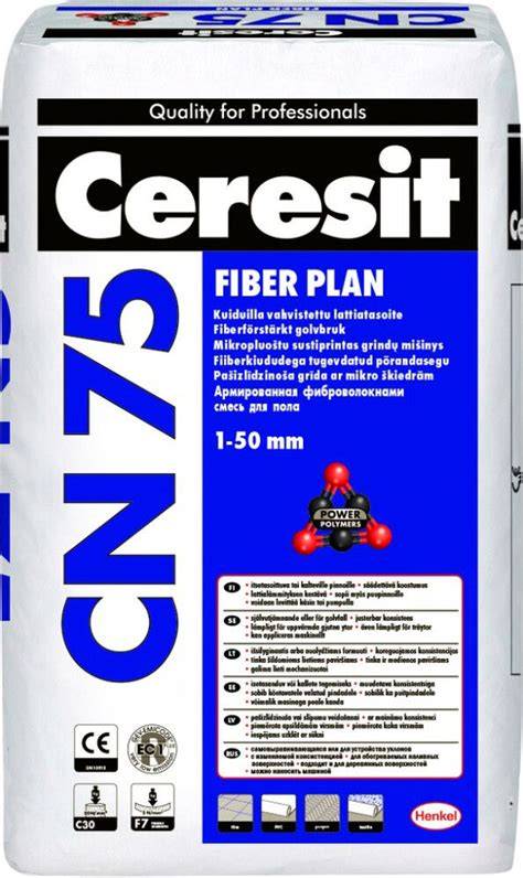 Infografika: CERESIT CN 75 Fibre naudojimo galimybės ir sluoksnių storis