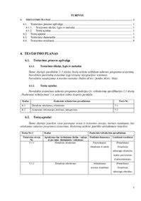 Pagrindo testavimo planas su 5 savybėmis