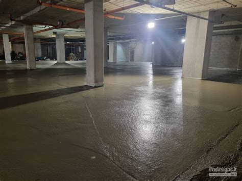 Pramoninių grindų pavyzdys: lazerinis lyginimas ir užtrynimas