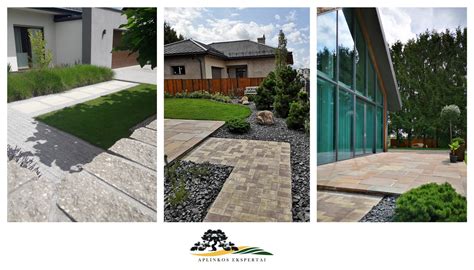 Įvairių spalvų ir formų betono trinkelių pasirinkimas