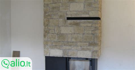 Įvairių rūšių akmens apdailos pavyzdžiai židiniams