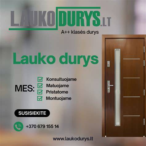 Infografika: Kas įtakoja lauko durų šilumos laidumo koeficientą (U vertė) ir kokios medžiagos pasižymi geriausia izoliacija