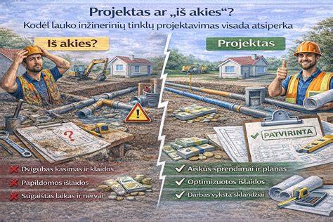 Infografika: Inžinerinių tinklų derinimo užduotis