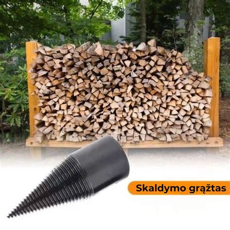 Infografika apie malkų skaldymo skaldyklių tipų palyginimą