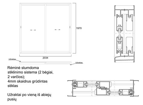 Schemos: aliuminio profilių sistema SCHÜCO ir ALUPROF SA