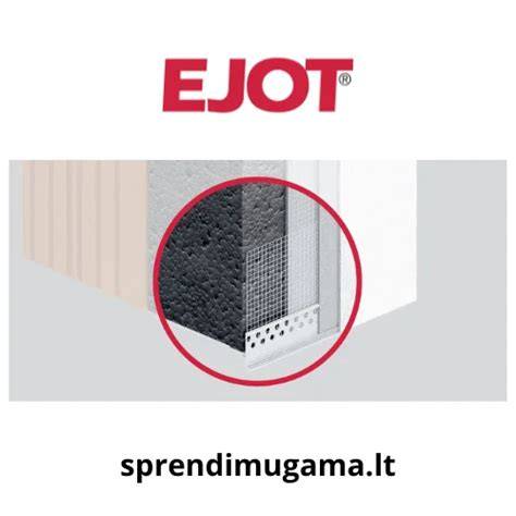 Infografika: EJOT nulašėjimo profilio EJOT 600 konstrukcija ir vietos panaudojimo schema