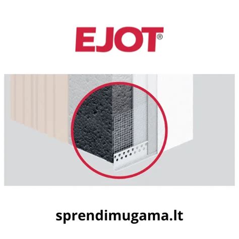 Schema: fasado šiltinimo sistema su EJOT 600 nulašėjimo profiliu