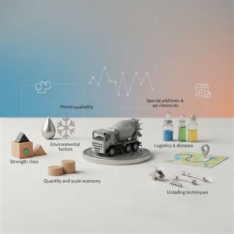 Padarykite infographic apie betono gamybos linijų su automatizavimu ir betono vežimo proceso trukmę
