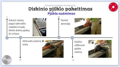 Infografika: Diskinio pjūklo principas, skersiniai ir išilgini pjovimai