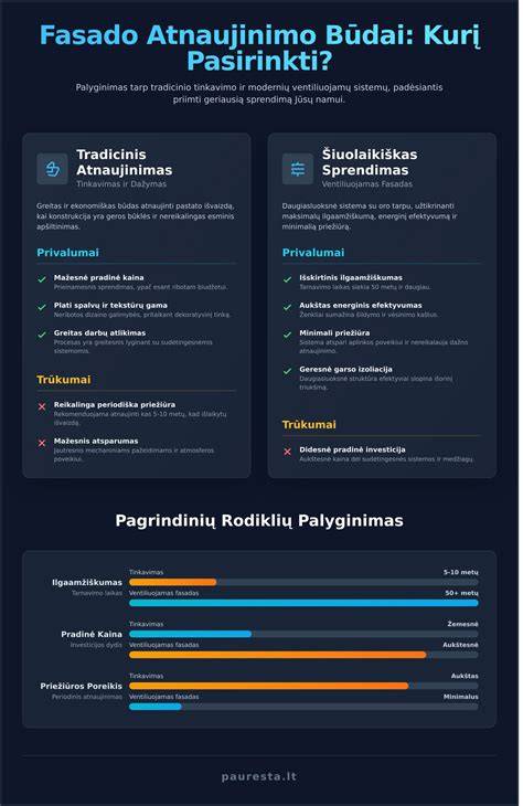 Infografika: fasado paruošimo žingsniai