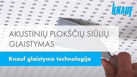 Akustinių plokščių glaistymas Cleaneo metodu