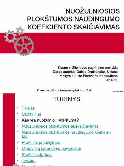 Kg glaudumo koeficiento iliustracija