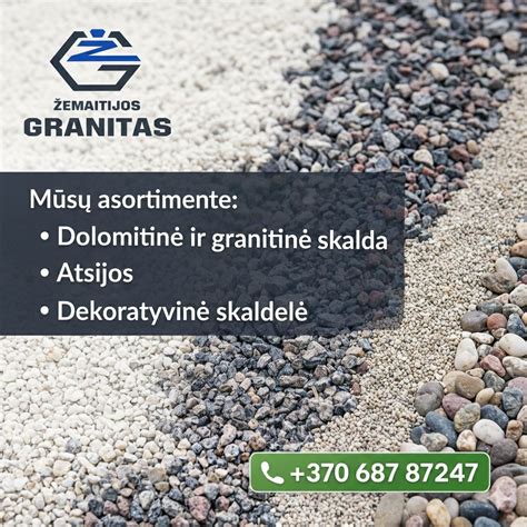 Infografika: Žemaitijos granito skaldų įvairovė