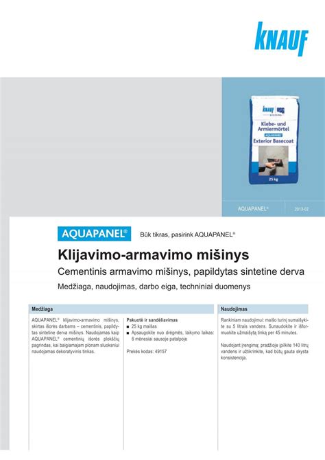 Klijavimo armavimo mišinio technologija