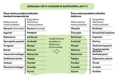 Sandėliavimo sąlygos ir tinkamas laikymas (schema)