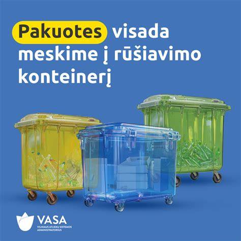 Popieriaus ir kartono rūšiavimo konteineriai