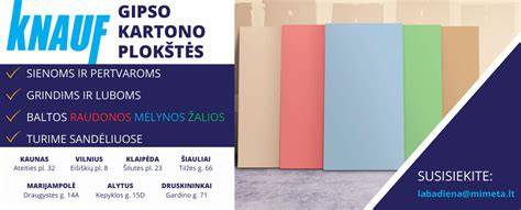Knauf įrankiai ir medžiagos gipso kartono montavimui