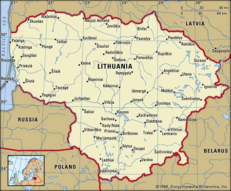 Map of Lithuania during 13th-14th centuries: expanding borders