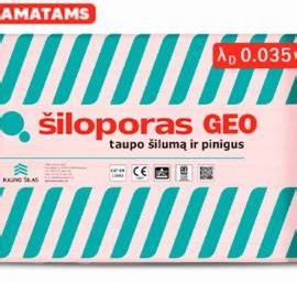 Šiloporas Geo EPS 100 plokštės pamatų sistemoje
