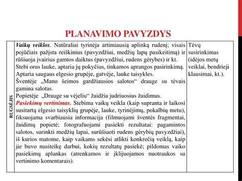 įrengimo darbų planavimo pavyzdys