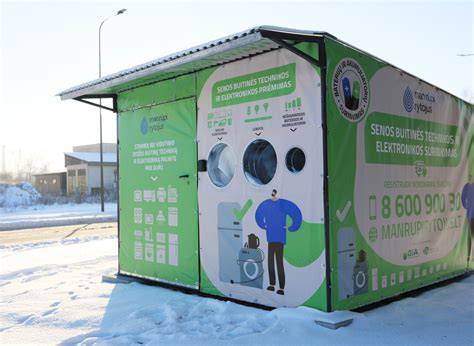 Konteinerio priėmimo vietos ir įkainių informacija