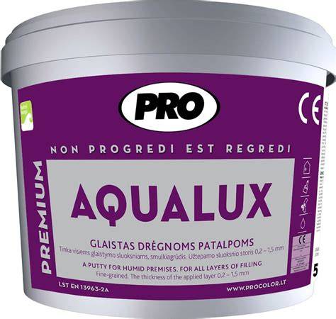 AQUALUX - atsparus drėgmei glaistas drėgnoms patalpoms