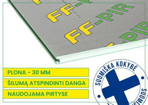 Gamybos procesas: PIR šerdis su aliuminio folija