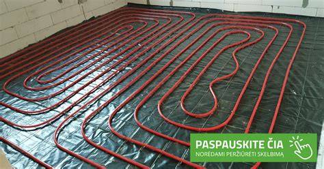 Šildymo vamzdelių išdėstymo planas