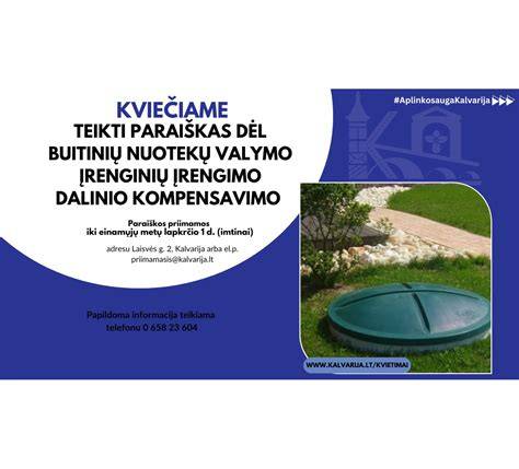 Infografika: Nuotekų valymo įrenginių įrengimo žingsniai