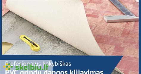 PVC grindų dangos klijavimas