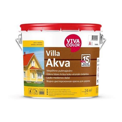 Villa Akva spalvų paletė ir pavyzdžiai