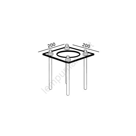 Montavimo rekomendacijos kvadratinio strypo 20x20 mm įrengimo schema