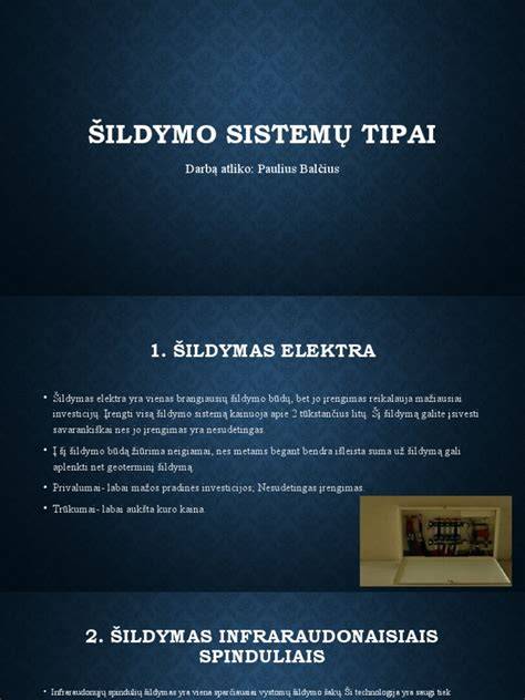 infografikos grindiniu šildymo sistemų tipai