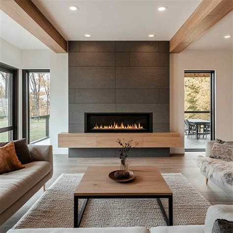 AMÍ FIRE 61 T modern design fireplace with panoramic glass