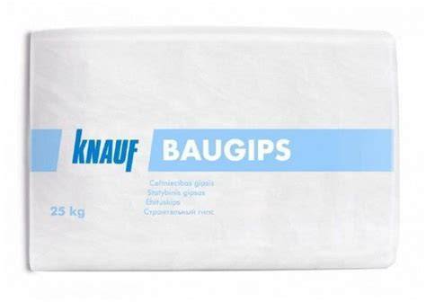 Knauf Baugips techninės charakteristikos infografika