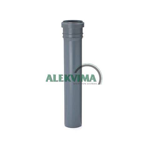 Infografika: 50 mm PP ir PVC nuotekų vamzdžių įrengimo schema